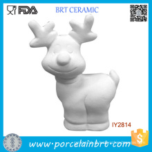 DIY Rudolph Branco Em Branco Unpainted Pintura Cerâmica